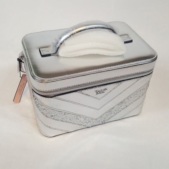 Victoria's Secret Bags Victorias Secret Makeup Train Case Silver